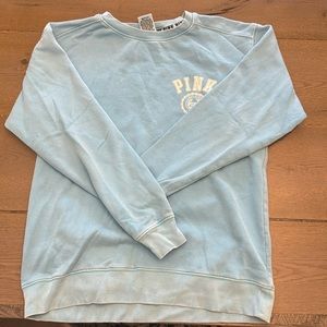 PINK brand crew neck, light blue, size x-small but oversized
